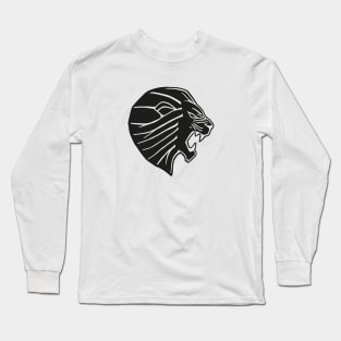 Black Lion Head Long Sleeve T-Shirt